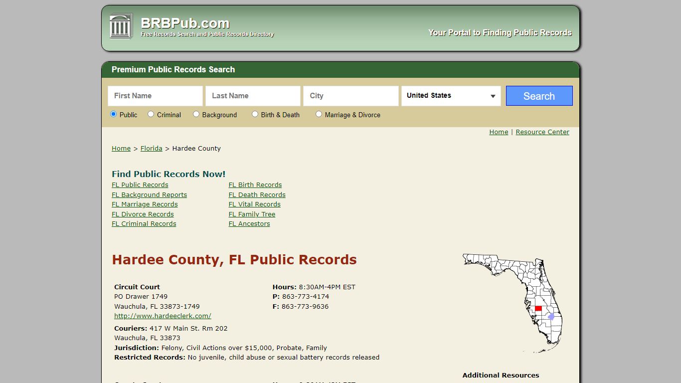 Hardee County Public Records | Search Florida Government ...