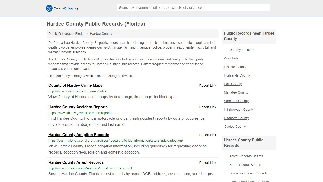 Public Records - Hardee County, FL (Business, Criminal ...